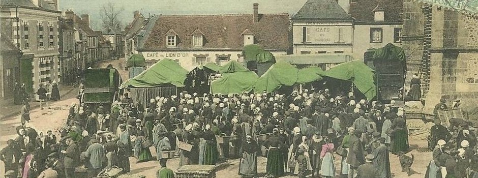 Arrou - le marché aux volailes